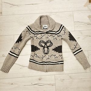 SOLD | TNA Aritzia Lambswool Cardigan Zip Front Sweater